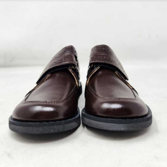 Little boys 11 (27EU) Elephantito wingtip strap brown dress school uniform shoes - Picture 5 of 11